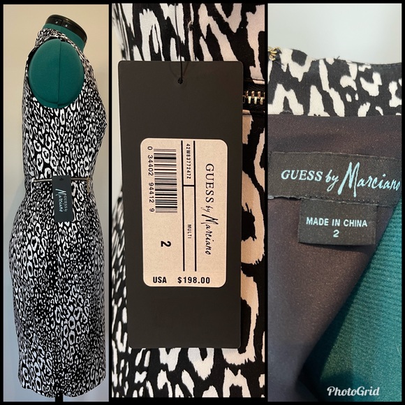 Guess by Marciano Leopard Print Pencil Dress - Picture 3 of 4